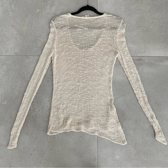 HELMUT LANG CREAM KNIT SWEATER - Picture 3 of 5